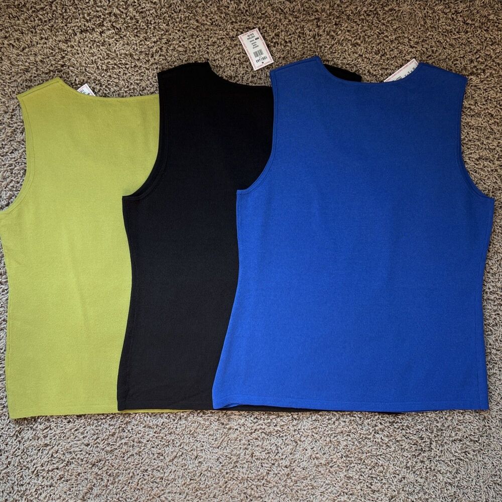 Chicos NWT Knit Tank Tops Lot of 3 Womens 3 / XL Layering Career Minimalist - Picture 11 of 11